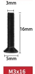 Болт M3 x 16.0 мм (10 шт)